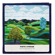 風景插畫封面記錄相冊 280*270*30mm, 3號(相冊)+白色(內頁), 60張