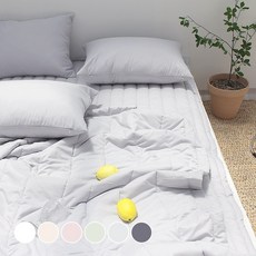 CHOUETTROOM 經典超細纖維直絎縫薄被, 灰色
