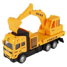 樂彩森林 聲光迴力工程車 ABS材質, 黃色, 18 x 9 x 7.5cm, 1入