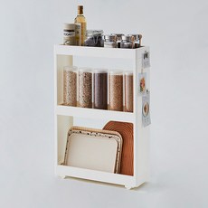 Hansam 3層縫隙移動推車, 1組, 白色