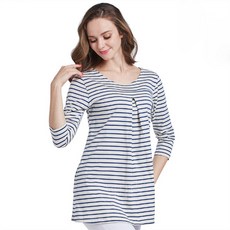 孕婦條紋7分袖上衣