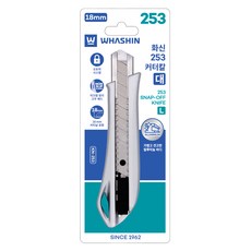 화신 253 커터칼 KN-253 대 18mm, 실버, 1개