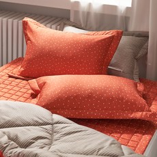 gBEDDING 圓點超細纖維枕套 2入+枕芯 2入, 橘子