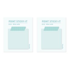 모노라이크 포인트 스티키 VER.2, Grid Mint milk, 1개입, 2개