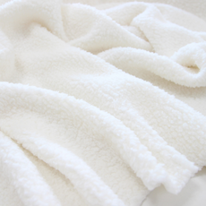 릴리패브릭 스무디 단면 양털 원단, 백아이보리, 1개