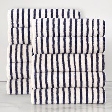 까사베르데 선염 스트라이프 호텔타월 30수 170g 코마사, 로얄블루, 10개