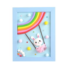 ADICO 粘土相框 DIY 製作彩虹搖擺兔, 混色
