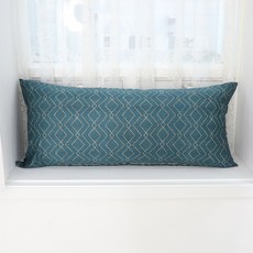 Icon House幾何圖案靠枕含枕芯, 藍綠色