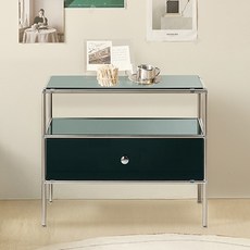 윌로우 저스틴 협탁 605 x 515 mm 방문설치, 딥그린, 1개