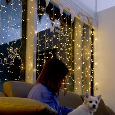 DAYHOME 智能聖誕窗簾燈組300入, 混色