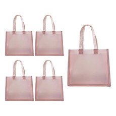 ABM 반투명 PVC 쇼핑백, 핑크, 5개