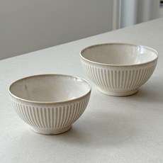 NICOTT Everyday Collection 飯碗湯碗 2人組, 亞麻米色, 飯碗 2p + 湯碗 2p, 1套