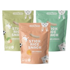 脆米棒 3款組 GOFRS3PA, 菠菜、綠花椰菜、洋蔥、橘子, 40g, 1套