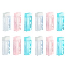 NUSIGN 得力透明大橡皮擦3件組 NS154, 4組, 白色, 粉色, 藍色