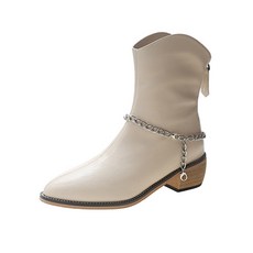 몬드스팟 여성용 체인 포인트 부츠 5cm YT_RB571_AY