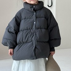 유블리 여아용 캐팅 플레어 패딩 점퍼