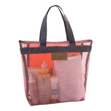 JIAINI 網眼盥洗包 粉紅色, 1個, 粉色