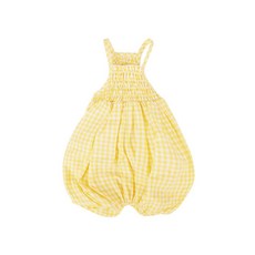 PUPPY ANGEL MDC 寵物泡泡格紋無袖連身衣 PA-OR359, 280 黃色