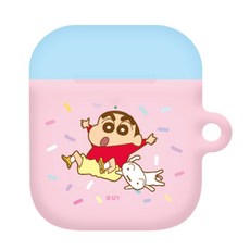 Crayon Shinchan AirPods 1/2保護殼+防塵貼, 單品, 冰淇淋餃子