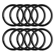 鑰匙圈配件 包包改造 一鍵式 開口O型環 50mm, 10個, 霧面黑