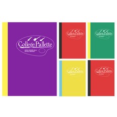 ARTMORE Campus 裝訂筆記本 5款 x 80張 套組, 1套, 綠色, 紫色, 橘色, 黃色, 黑色