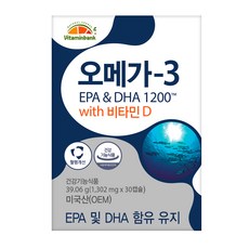 비타민뱅크 오메가3 EPA 앤 DHA 1200 39.06g, 1개, 30정
