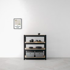HOMEDANT HOUSE Speed Rack 升級版免螺絲鐵架, 黑色, 4層