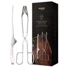 VUCA Living 廚房大師不鏽鋼多用途夾具2件組, 1組, 單色
