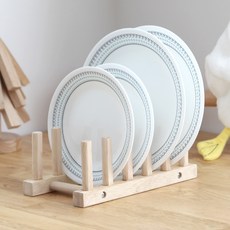 OLIVING 原木碗盤架, 單一顏色, 2個