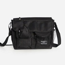 jeballot Lucid 郵差包 日常斜背包, 黑色