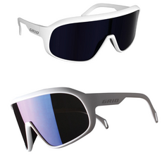 BM WORKS Grid Cycling 深藍色鏡面鏡片護目鏡, 白色的