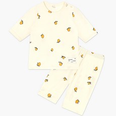 unifriend 童款檸檬圖案7分袖上衣長褲套組