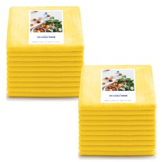 Sukssak 超細纖維萬能廚房抹布淺黃色, 20個