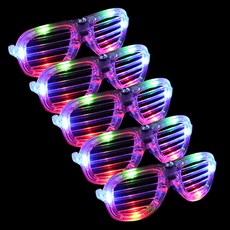 PARTYHAE LED百葉窗眼鏡, 5個, 透明