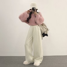 WITH HUILIN 女款雪花寬版訓練束口褲 (長/短 2種長度)