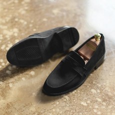 男士布拉格浪漫麂皮便士樂福鞋