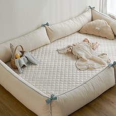 PRIELLE 孩童棉質防水墊, Peach Ivory, 1入