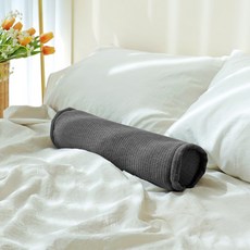 Begozani 純棉線條絎縫護頸枕, 灰色, 1個