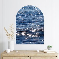 SANGSANG HOO 拱形海報 藍色波浪, 藍色的波浪