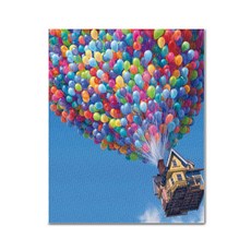 ADICO DIY 鑽石畫 五彩繽紛氣球屋 40 x 50 cm, 混色, 1個