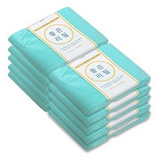 DAMOA 塑膠袋補充包 薄荷綠, 10個, 9L