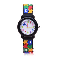 KIDSQUARE 兒童3D印花果凍手錶 Puzzle_AB881