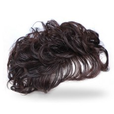 Alida 波浪頭頂局部假髮, 深棕色, 1個