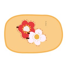 위더홈 어글리 플라워 다용도 매트, 옐로우