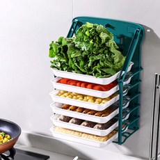 베러바이즈 요리재료 6층 수납선반, 화이트, 1개