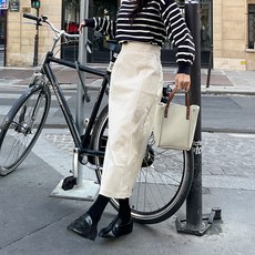 BBAEBBAE 女性腰部鬆緊帶棉質長裙