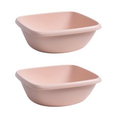 Block Mart簡約設計方形洗臉盆 L, 粉色的, 2個