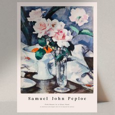 퍼니즈 인테리어 액자 미포함 명화 포스터 사무엘 존페플로 핑크장미