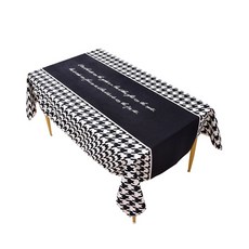 모던 체크 테이블 커버, L(140 x 140 cm), 1개