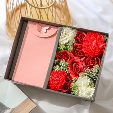 J Hani 感謝香皂花零用錢盒, 紅色, 1個